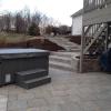 After paver installation and the hot tub was added